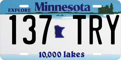 MN license plate 137TRY