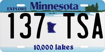 MN license plate 137TSA