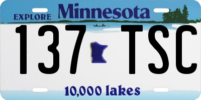 MN license plate 137TSC