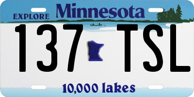 MN license plate 137TSL