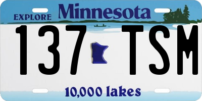 MN license plate 137TSM
