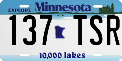 MN license plate 137TSR