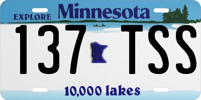 MN license plate 137TSS