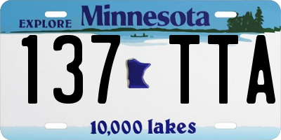 MN license plate 137TTA