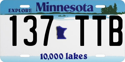 MN license plate 137TTB