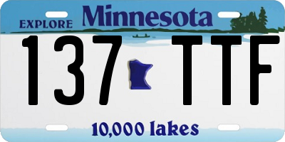 MN license plate 137TTF