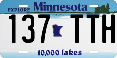 MN license plate 137TTH