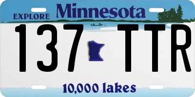 MN license plate 137TTR