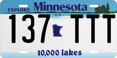 MN license plate 137TTT