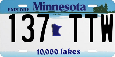 MN license plate 137TTW