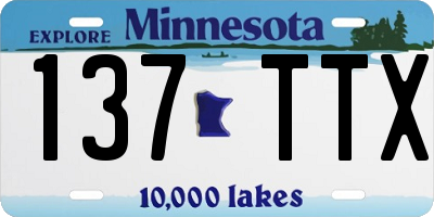 MN license plate 137TTX