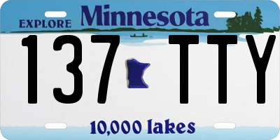 MN license plate 137TTY