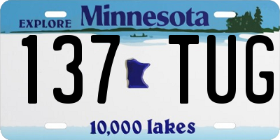 MN license plate 137TUG