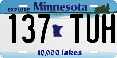 MN license plate 137TUH