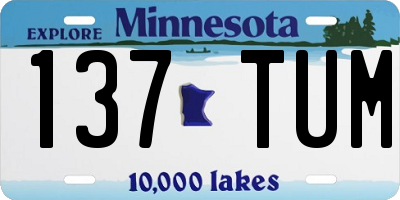 MN license plate 137TUM
