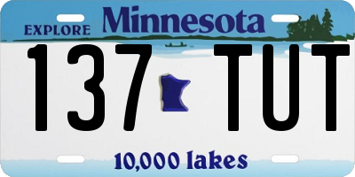 MN license plate 137TUT