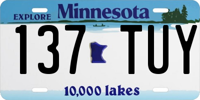 MN license plate 137TUY