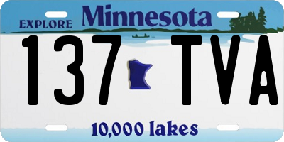 MN license plate 137TVA