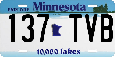 MN license plate 137TVB