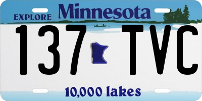MN license plate 137TVC
