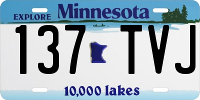 MN license plate 137TVJ