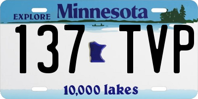 MN license plate 137TVP