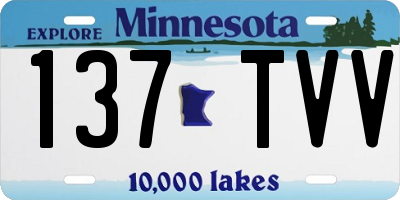 MN license plate 137TVV