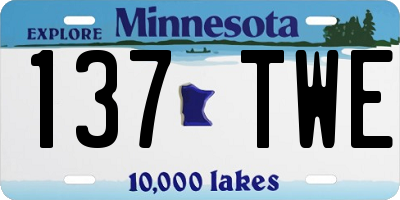MN license plate 137TWE