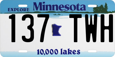 MN license plate 137TWH