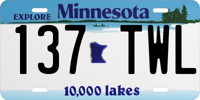 MN license plate 137TWL