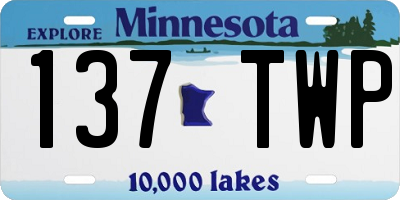 MN license plate 137TWP