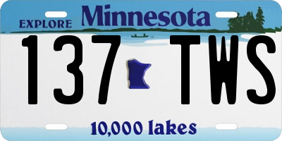 MN license plate 137TWS