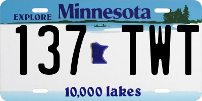 MN license plate 137TWT