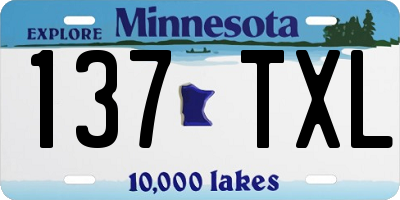 MN license plate 137TXL