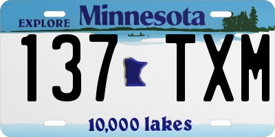 MN license plate 137TXM
