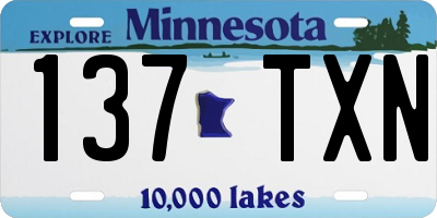 MN license plate 137TXN