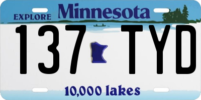MN license plate 137TYD