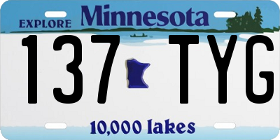 MN license plate 137TYG