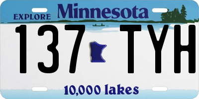 MN license plate 137TYH