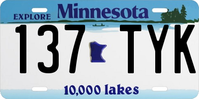 MN license plate 137TYK