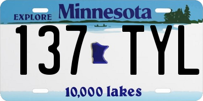 MN license plate 137TYL