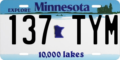 MN license plate 137TYM