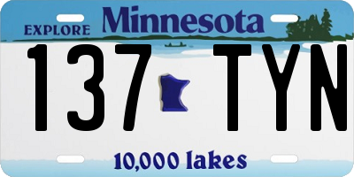 MN license plate 137TYN