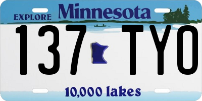 MN license plate 137TYO