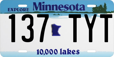 MN license plate 137TYT