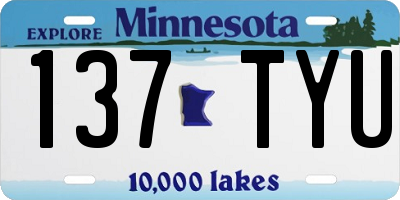 MN license plate 137TYU