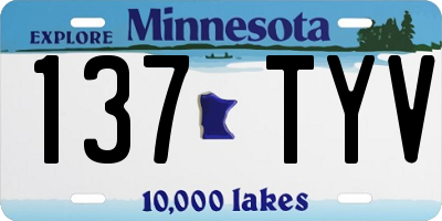 MN license plate 137TYV