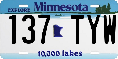 MN license plate 137TYW