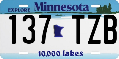 MN license plate 137TZB