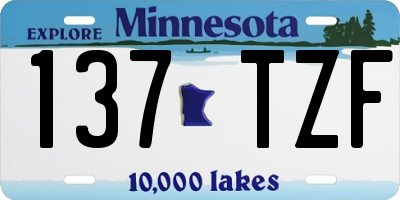 MN license plate 137TZF
